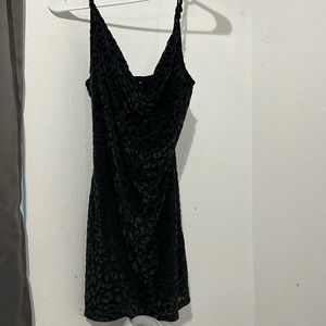 black cheetah print mini dress.